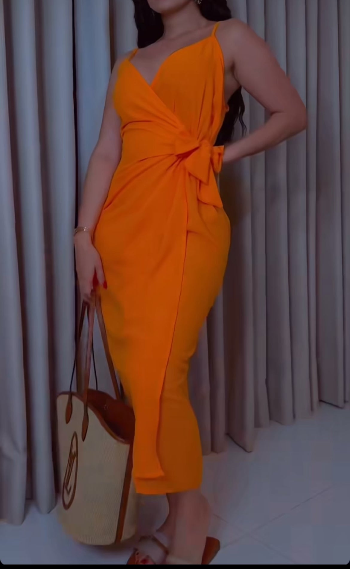 Sofia Orange Dress